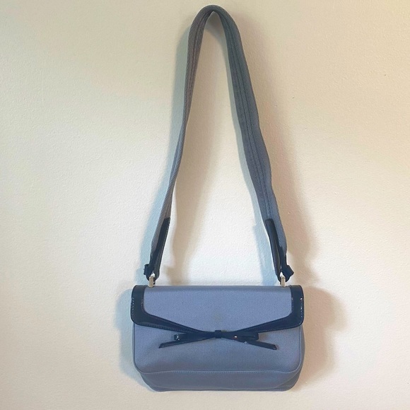 Prada shoulder bag blue bow. Prada handbag. Prada mini or small bag. Prada blue - Picture 1 of 13